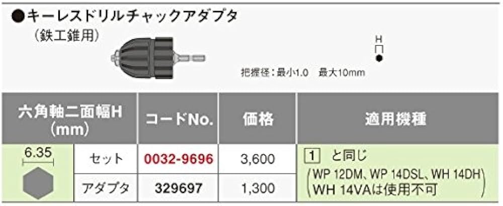 Amazon | 日立工機 キーレスドリルチャックアダプタ 329697 HITACHI